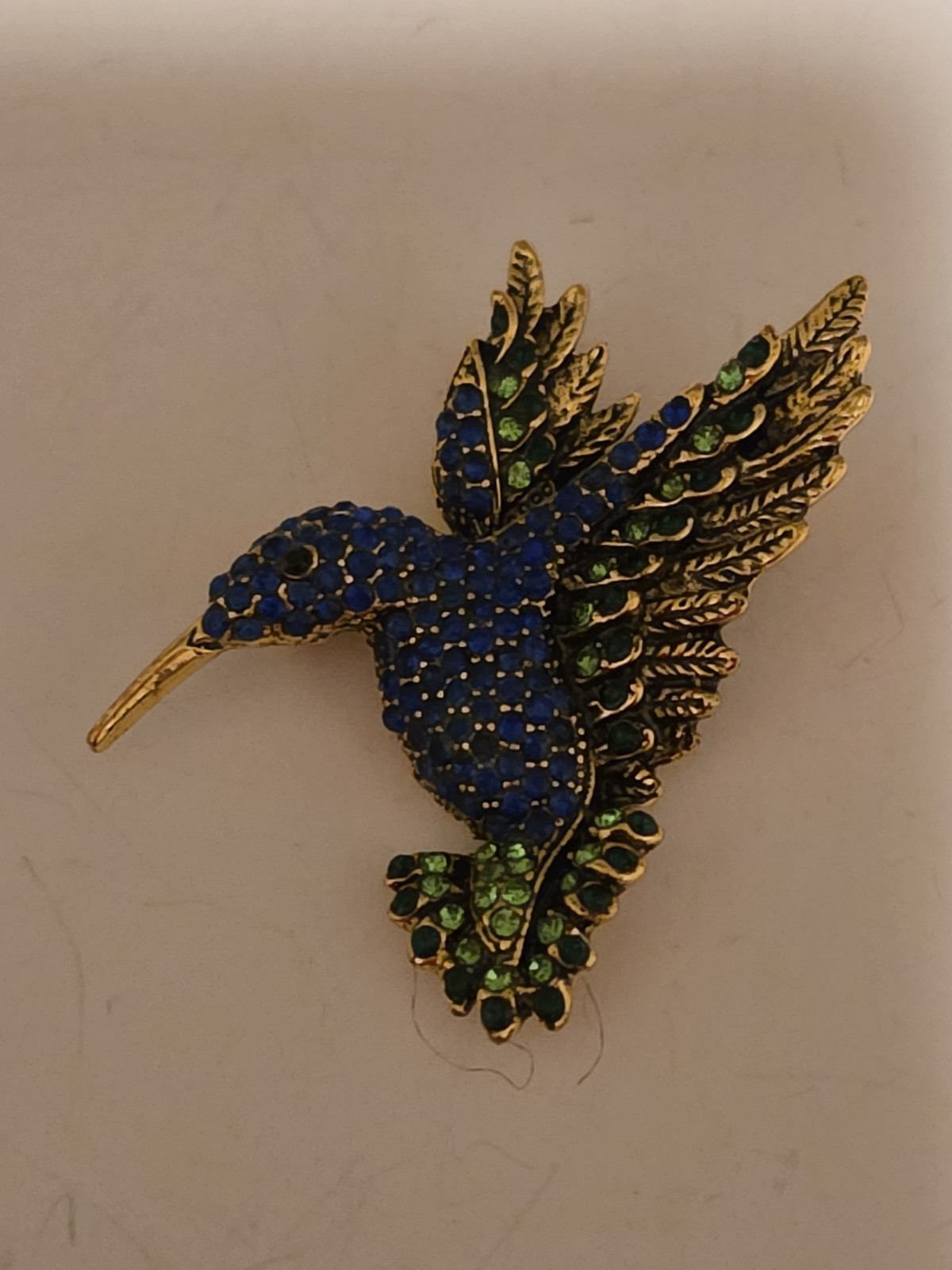 Beautiful Rhinestone Blue Purple Green Hummingbird Brooch Pin Lapel 293-68
