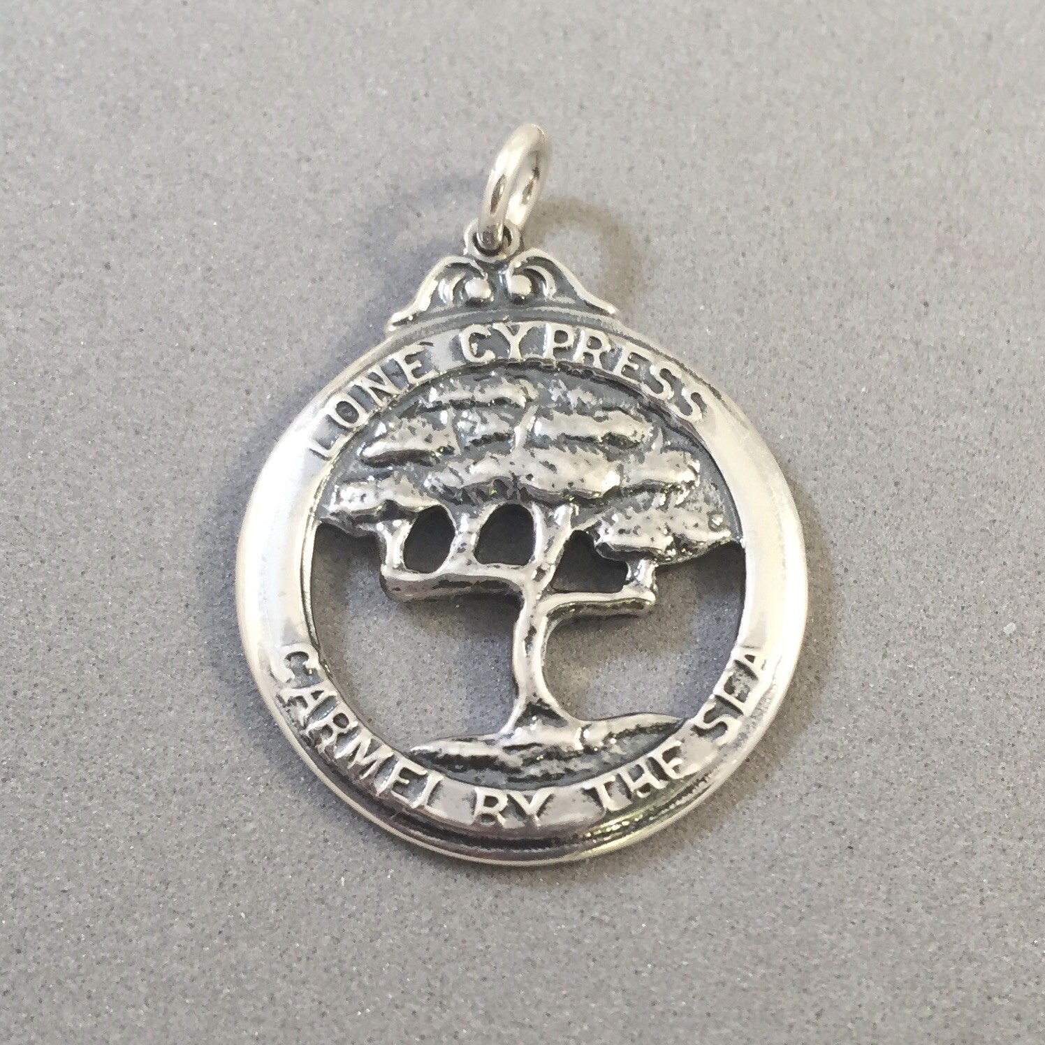 925 Sterling Silver LONE CYPRESS Carmel By The Sea CHARM Monterey NEW 925 TW35