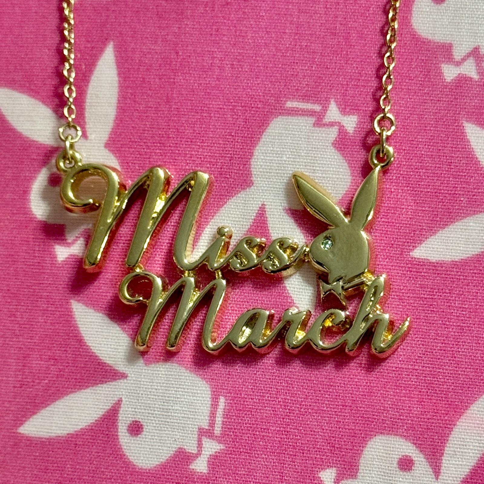 Playboy Jewellery Miss March Necklace Birthday Girl Playmate of Month £299