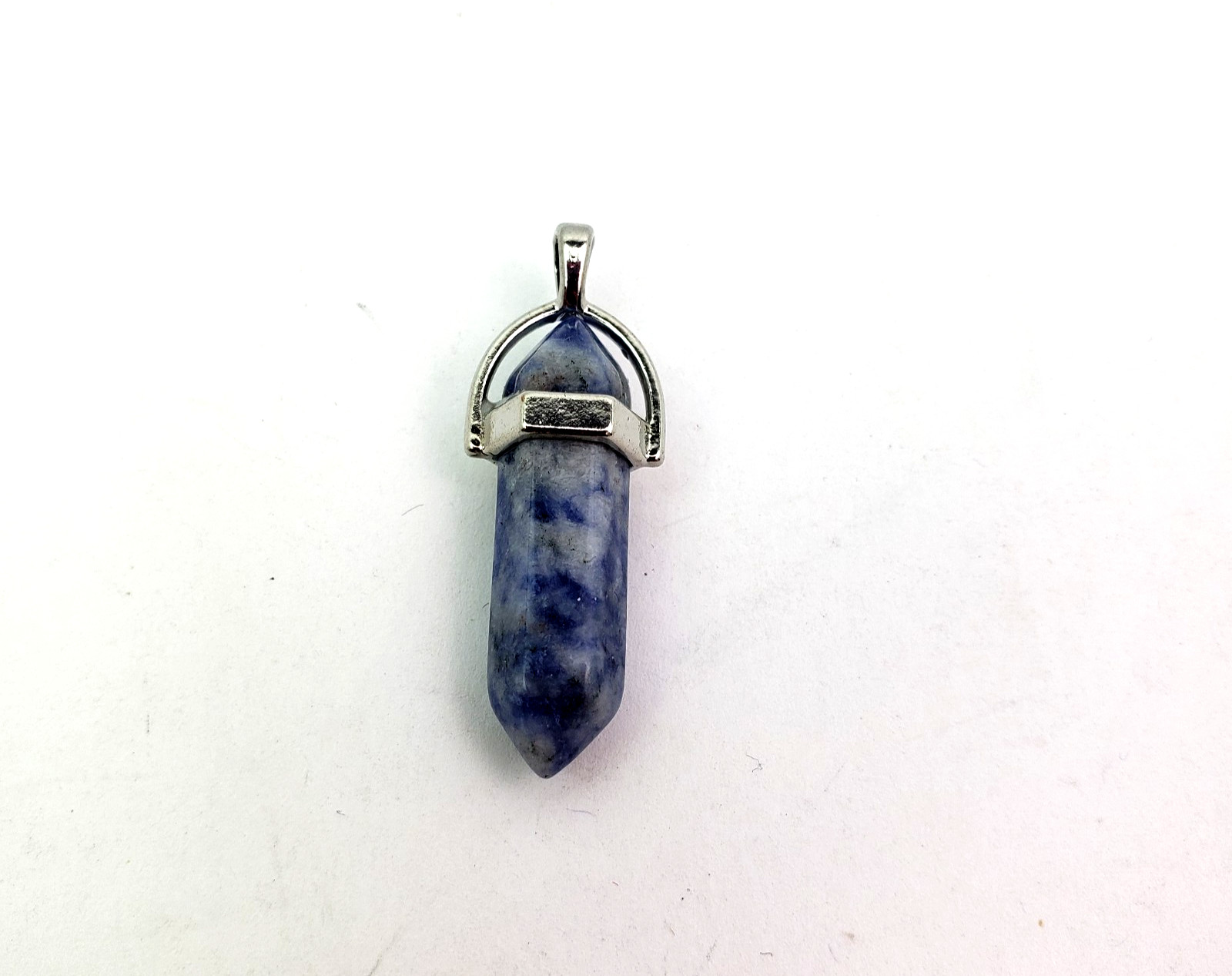 Unbranded Blue White Hexagonal Pointed Stone Pendant