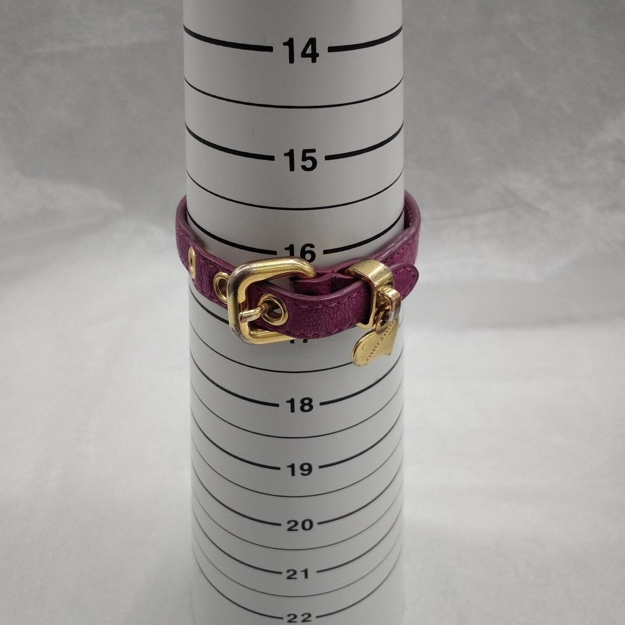 Miu Miu Pink Bracelet Bangle Band Leather Accessory Authentic Gold Women’s