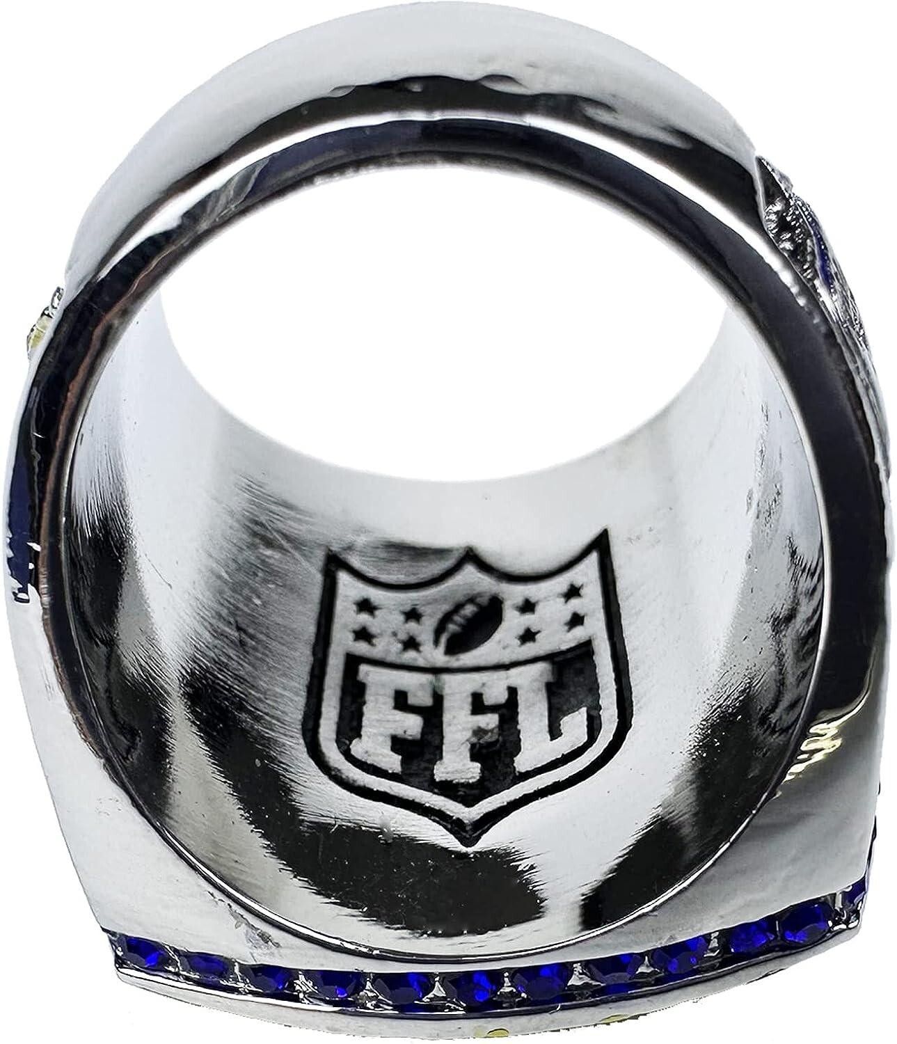 Fantasy Football Championship Ring – FFL Ring with Display Box SZ.11