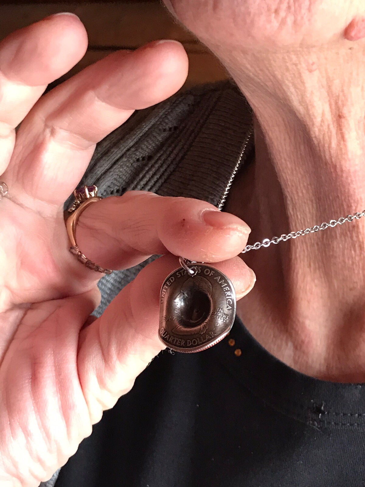 Cowboy Hat Necklace, Custom Made From US State Quarter, Stetson Style, USA Made