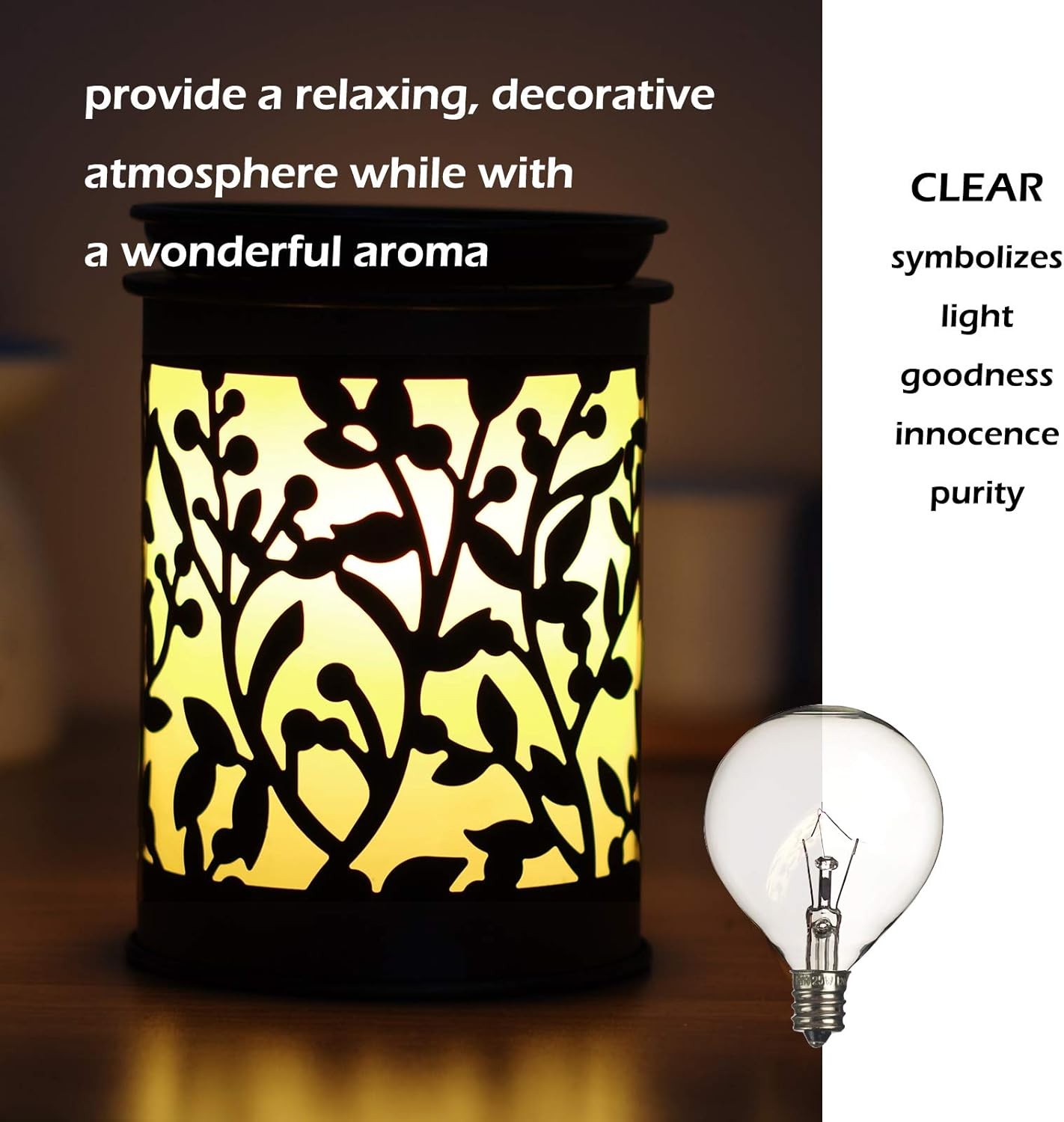 Jslinter 6-Pack G50 25 Watt Wax Warmer Bulbs for 6 Count (Pack of 1), Clear