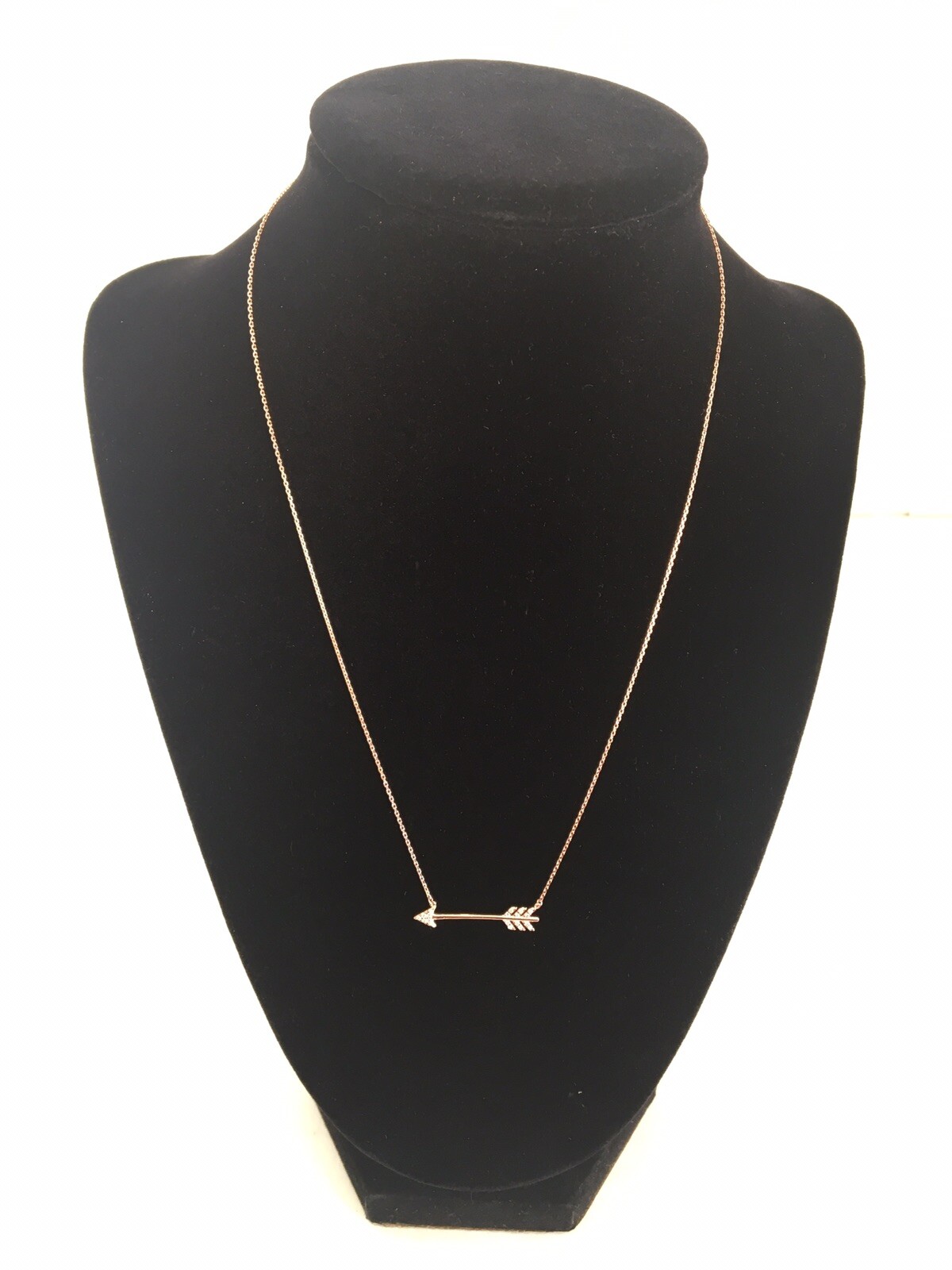 Jordan Sparks Signature Collection On Point Arrow Necklace Rose Gold Plated