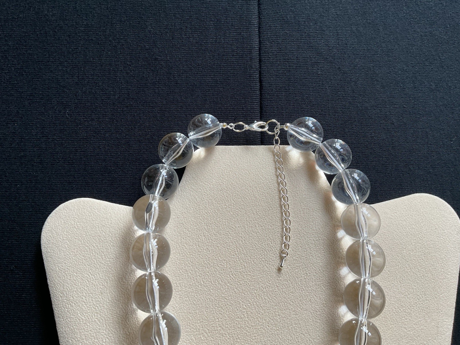 Chunky Clear ‘bubble’ Beads Adjustable Necklace