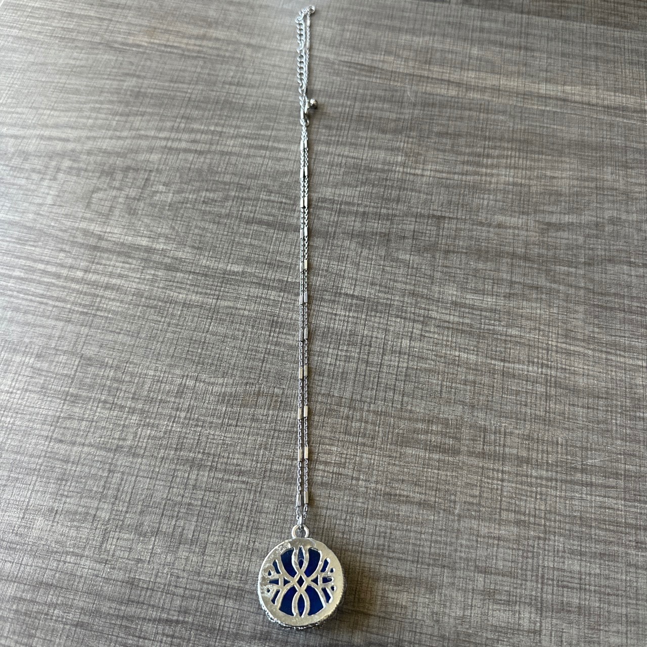 kirks folly inspired blue moon bottle cap silver chain necklace