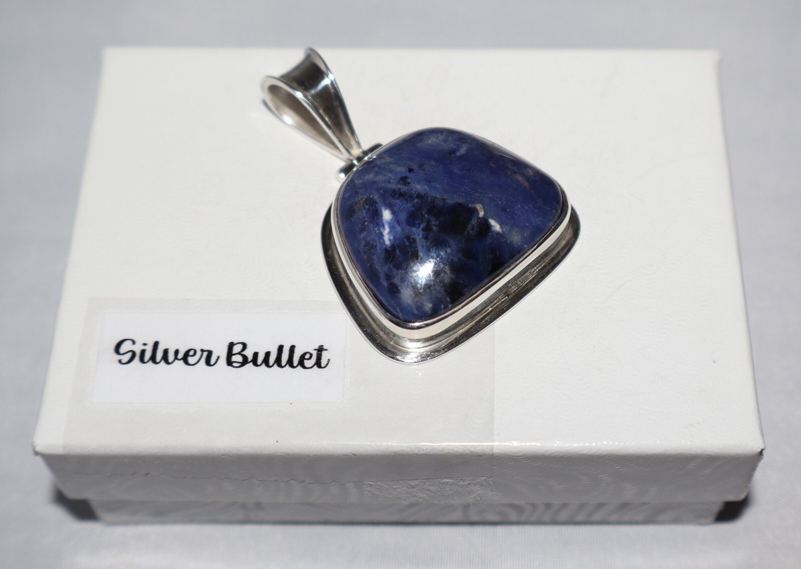 Silpada Sterling Silver Trapezoid Blue Sodalite Pendant S0742 – no logo #2