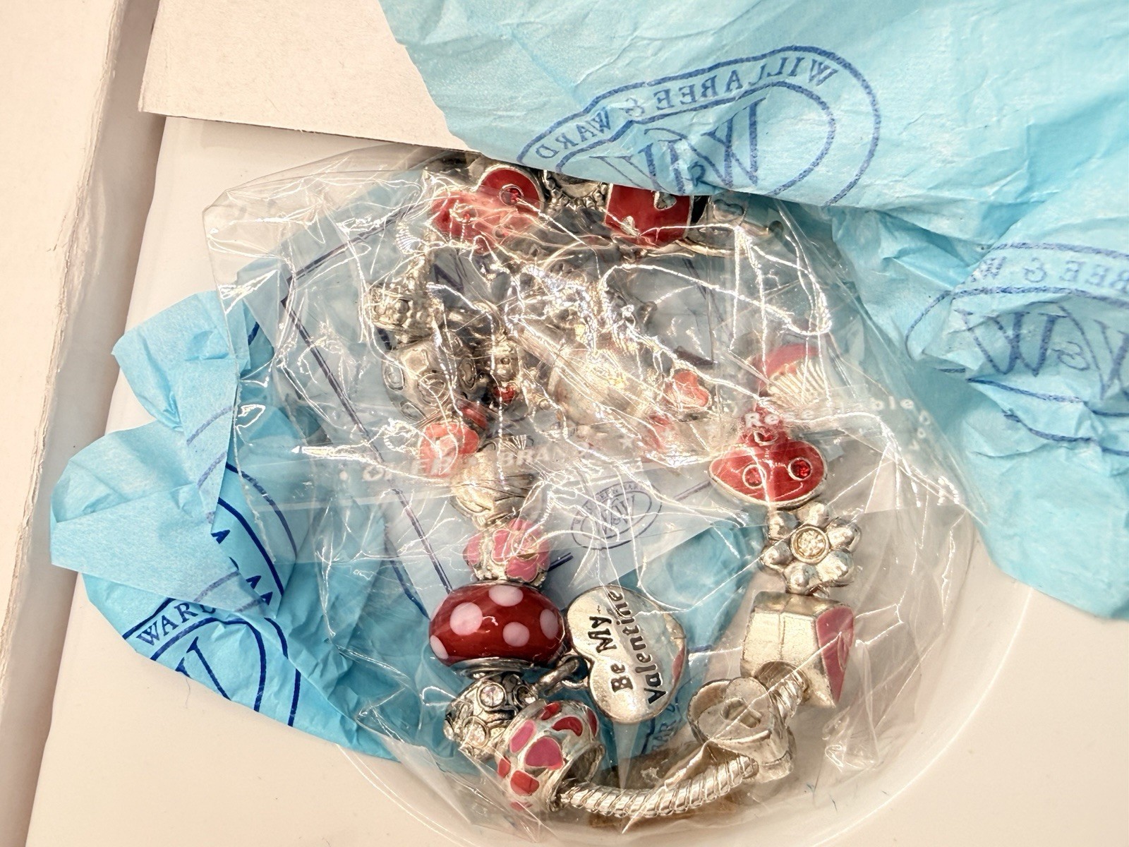 (4) Willabee Ward Charm Bracelet Months of the Year Mother Day 4th Of July Day