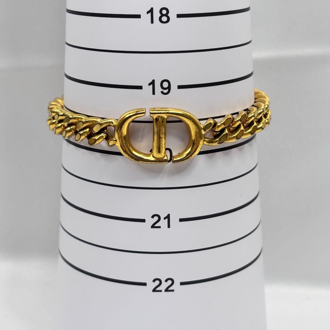 Christian Dior CD Logo Chain Bracelet, Gold unisex adults fashion accessory