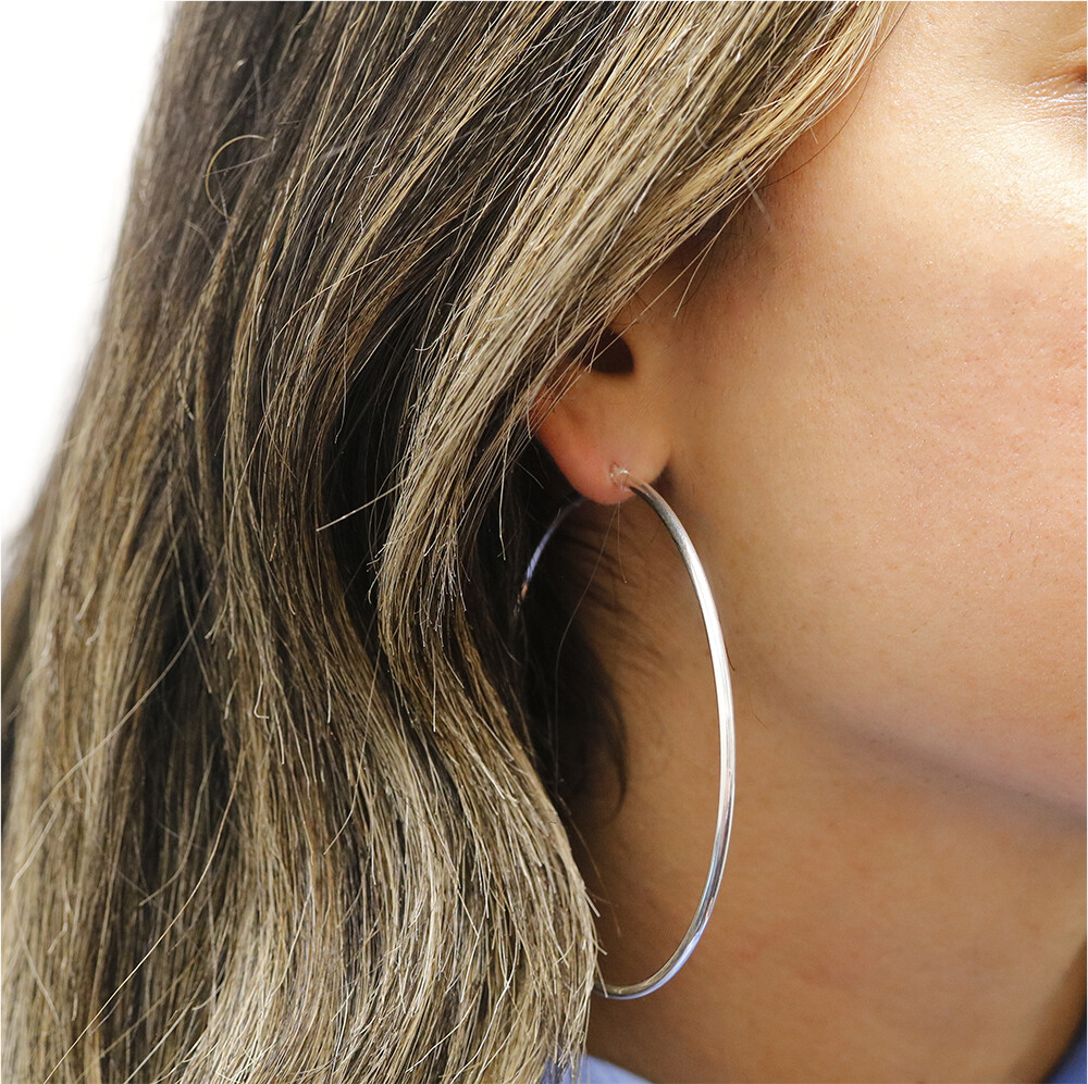 925 Sterling Silver 2MM Hoop Earrings-Unisex French Lock Hoop Earrings 10MM-80MM
