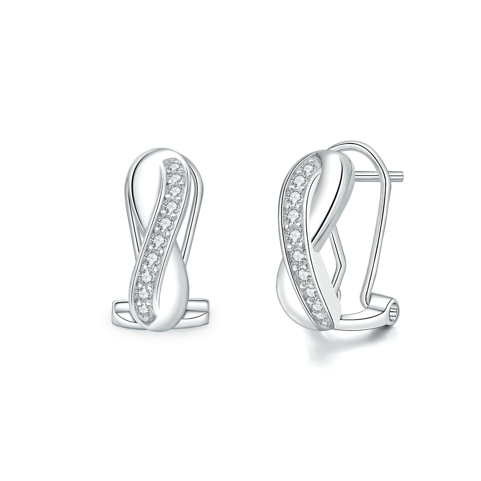 0.50 Ct Hoop Earrings Women Earrings Simulated Diamond 14K Gold Plated