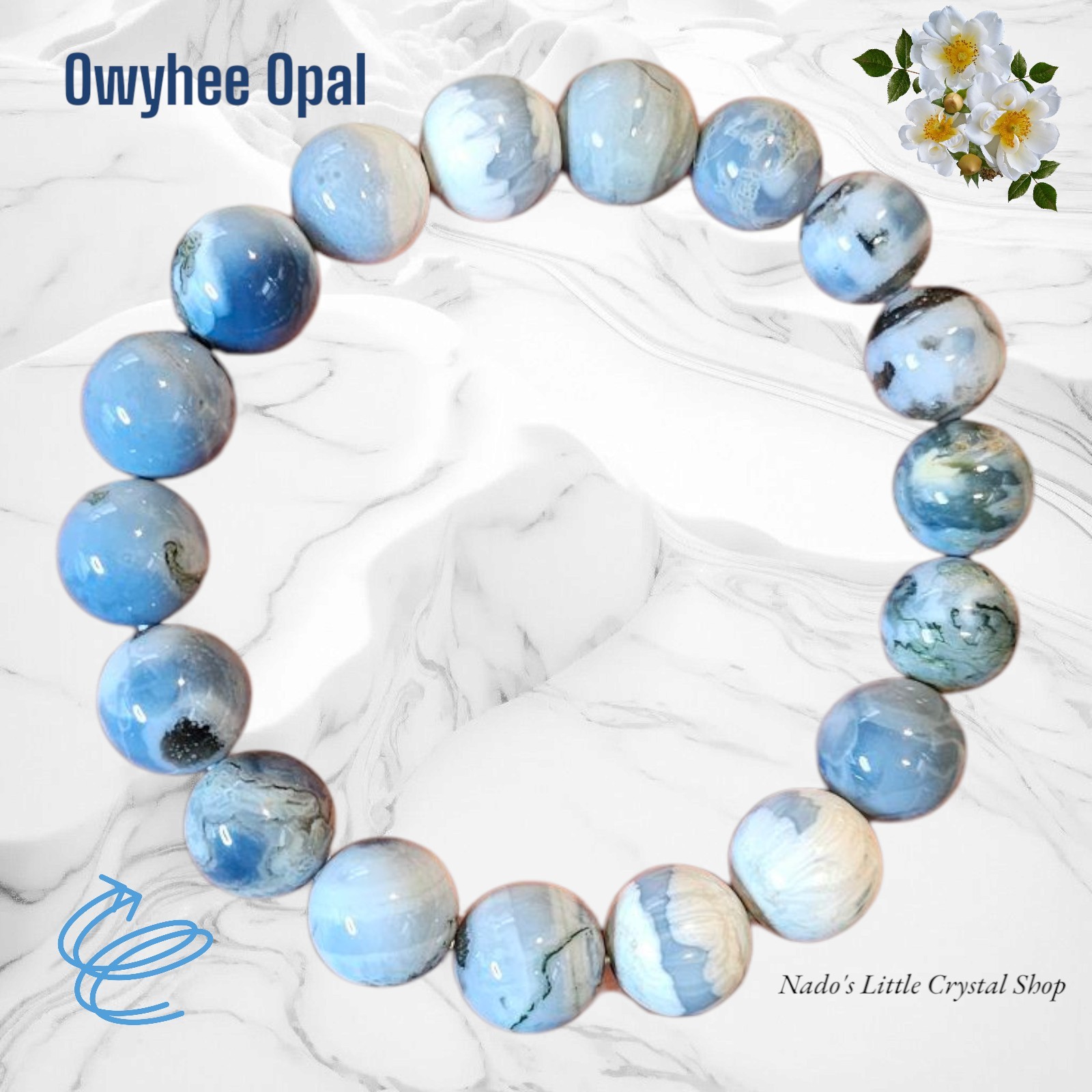 Owyhee Opal From The United States 11.5mm Bracelet