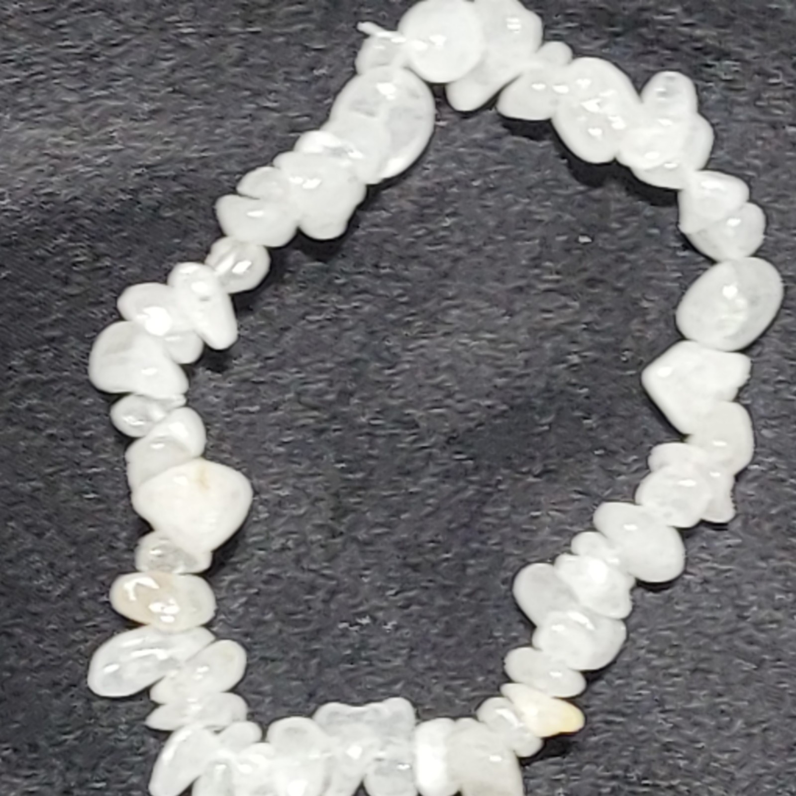 Semi Precious Chip Stone Moonstone Stretch Style Boho Bracelet USA