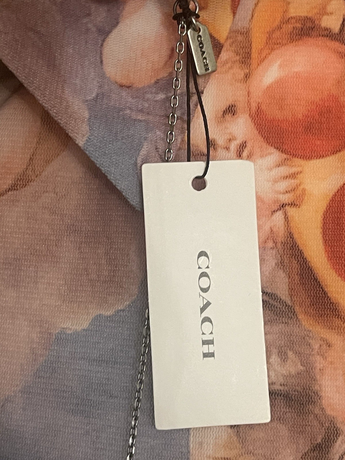 Coach Limited Edition Runway Antiqued Silver Kisslock Pendant Necklace NWT