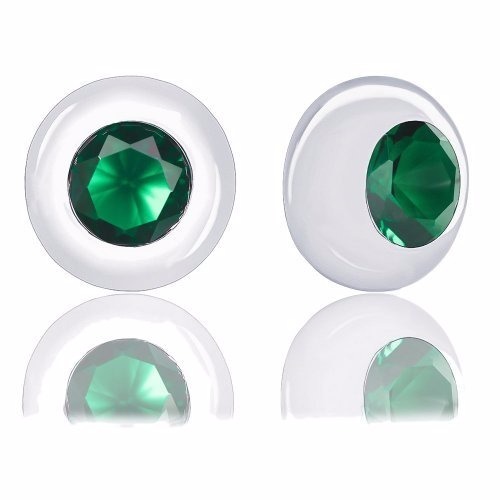 Orrous 18k Gold Plated Bezel Cubic Zirconia Solitaire Stud Earrings 5 carats