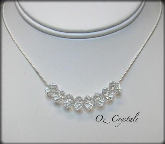 Carrie Necklace made with Swarovski Clear Crystals Sex and the City Theme