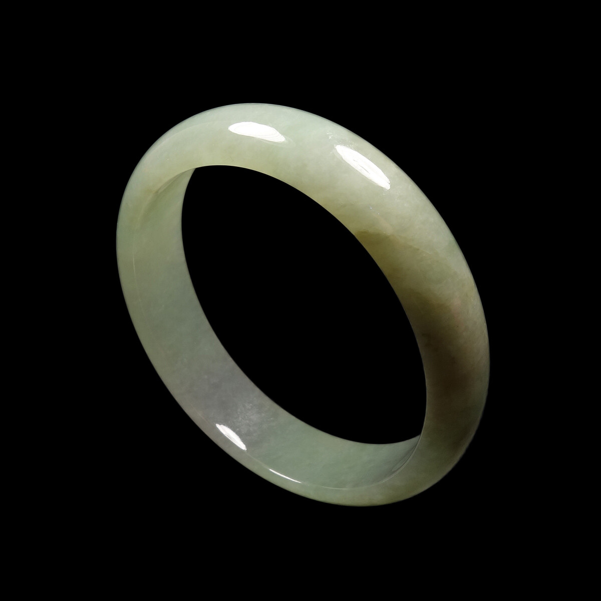 53mm Certified A 100% Natural Lavender Green Jadeite Jade Bangle Bracelet 11963