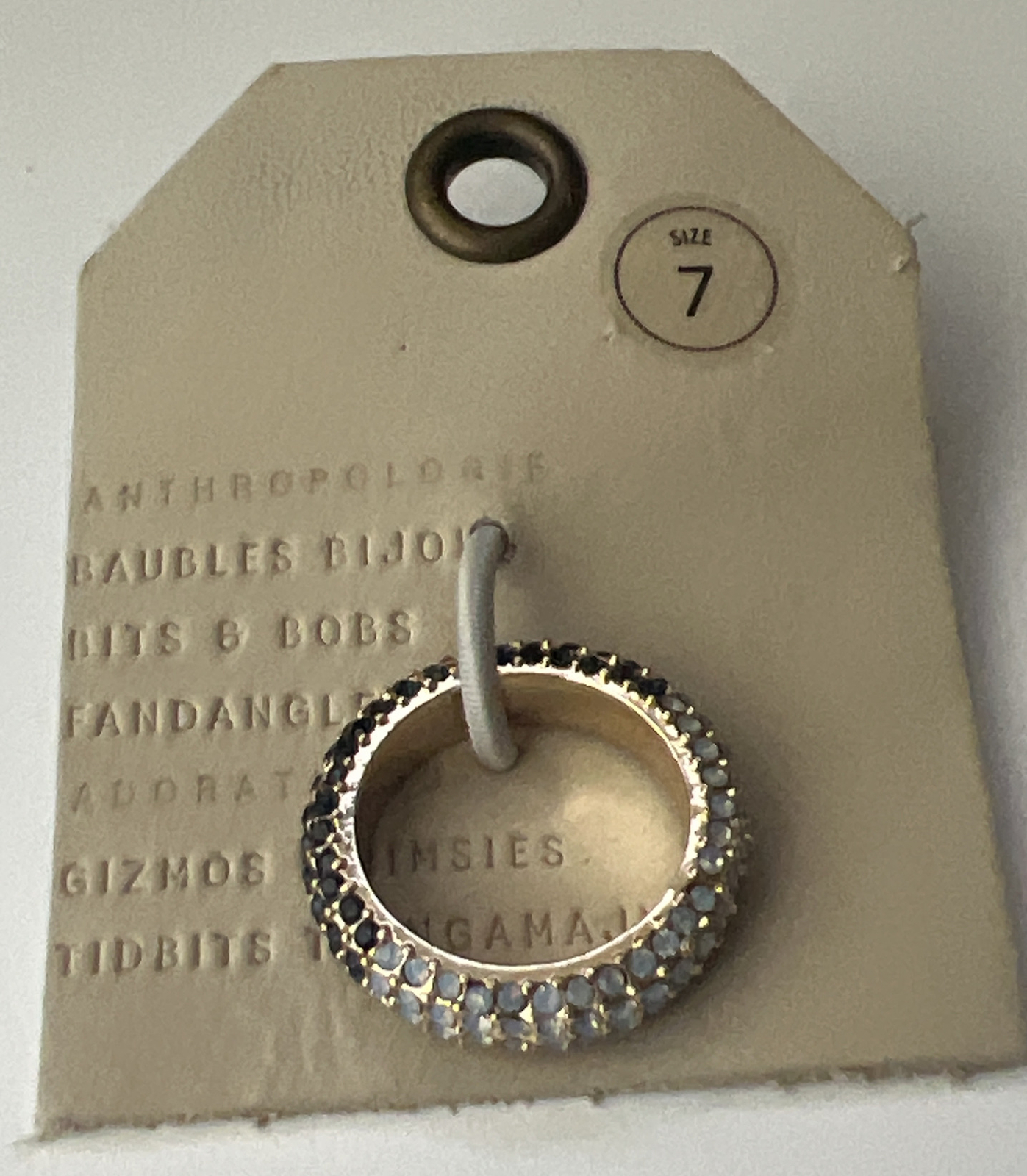 Anthropologie Split Pave Ring Size 7 NEW NWT