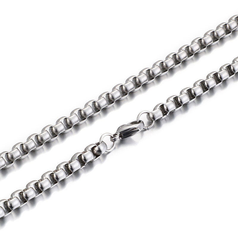 5pcs in bulk Stainless steel Square Rolo Chain Necklace Strong Link 6mm 18-26in
