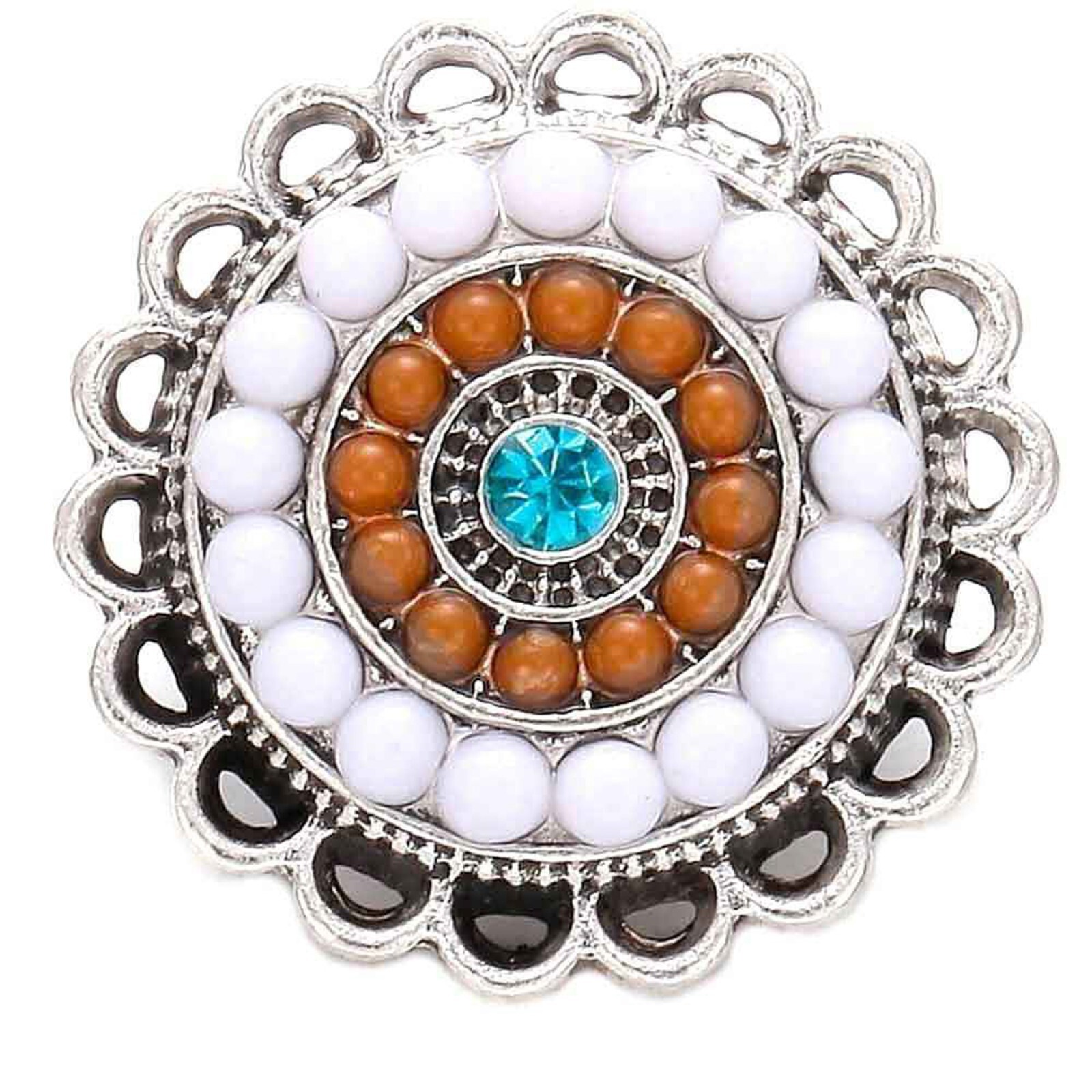 Snap Jewelry 3 Vintage 18MM Ginger Charm Buttons, Fits Snap Bracelets, Necklaces
