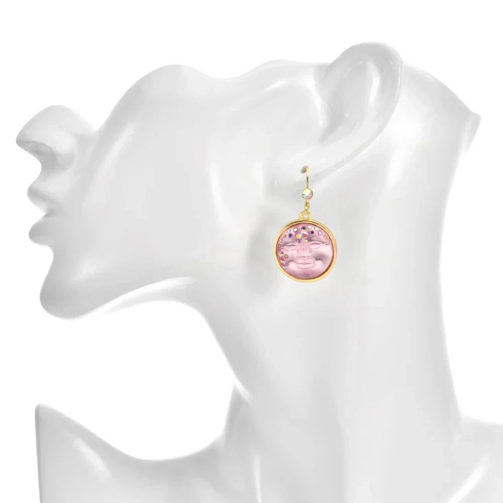 Kirks Folly Moondust Goddess Seaview Moon Foldover Pendant GT/3 pc Set Pink #54