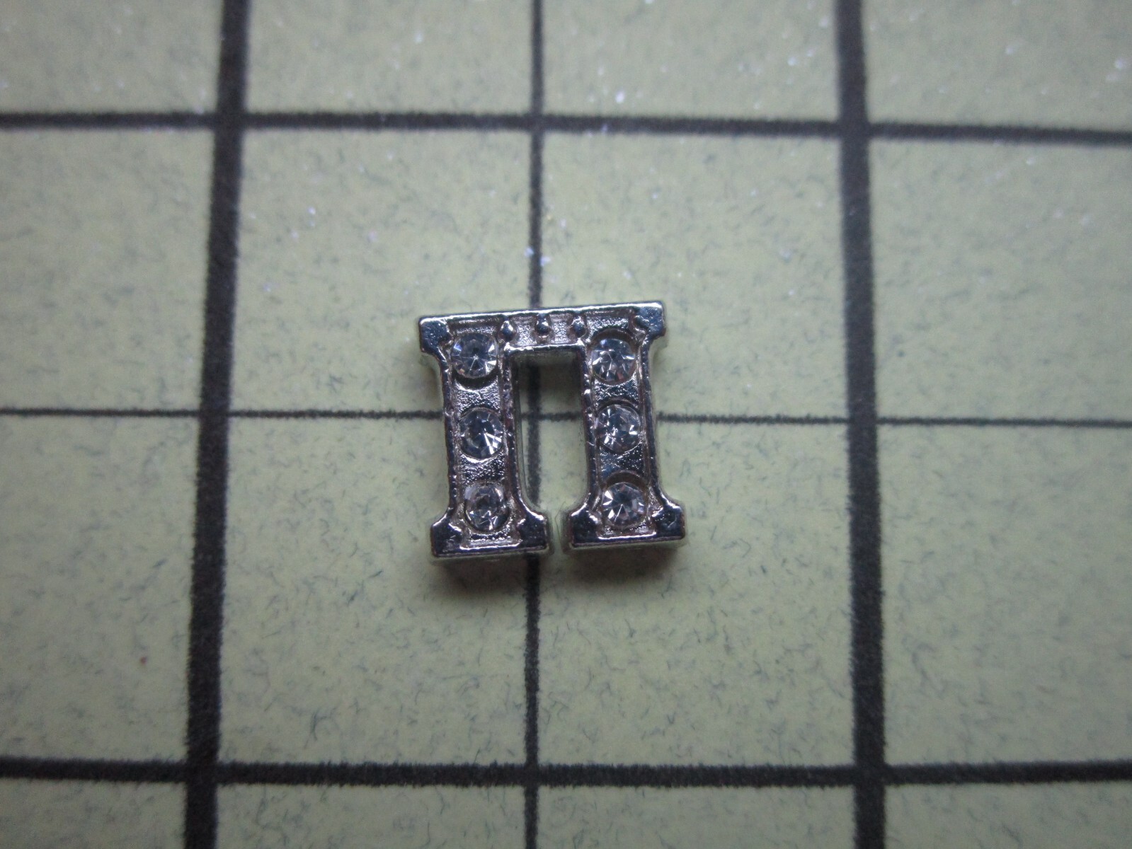 Silver Tone Rhinestone Greek Letters/Symbols, Floating Charms to fit Origami Owl