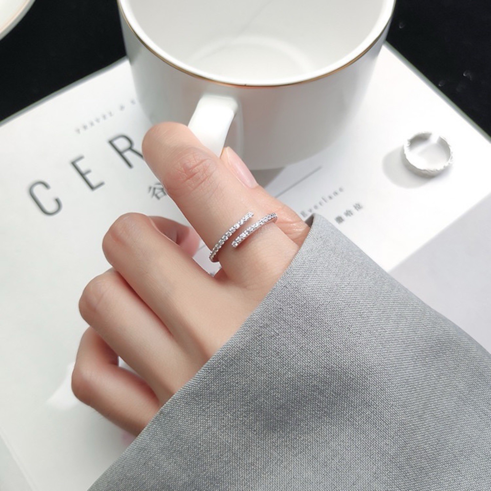 Adjustable Open Size Toe Ring Silver Plated Various Designs Lab-Created A81