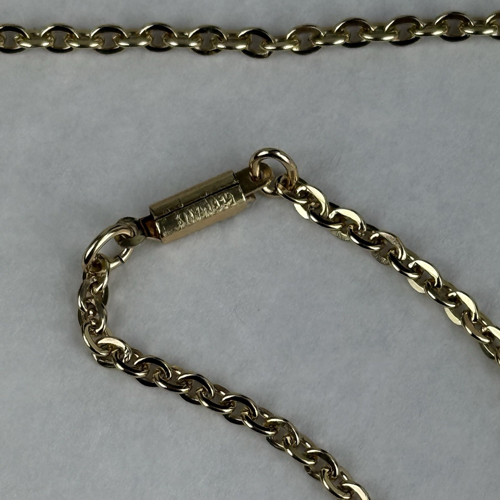 Vtg 3 Graces Pendant Necklace with Gold Tone Greek Key Rim on Black Glass 70s