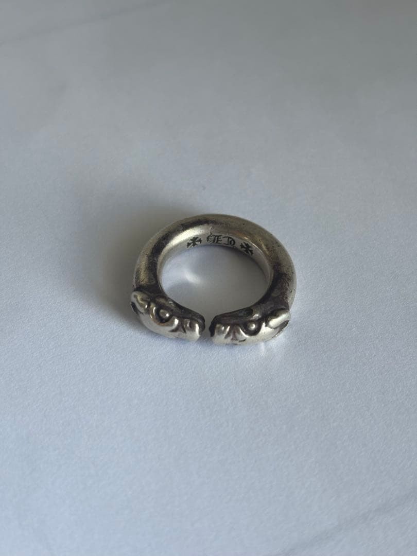 Chrome Hearts Double Dog Ring Silver Used Japan
