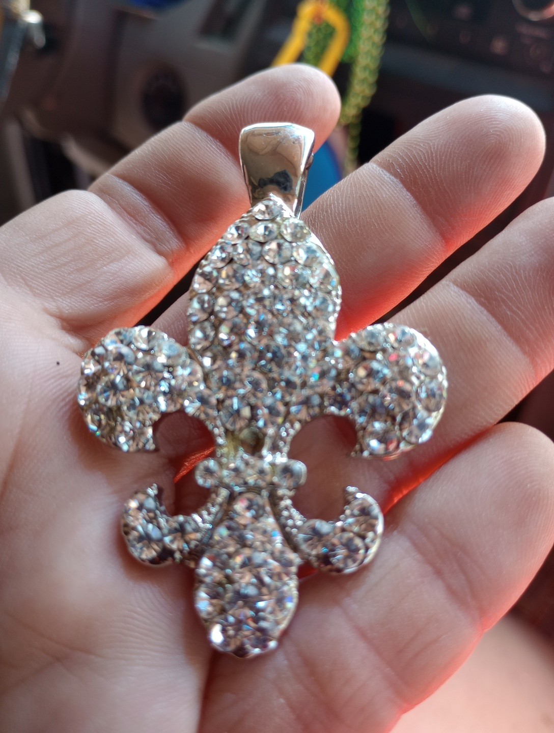 silver pendant with magnetic Clasp I’m Not Sure If Real I See It As Jewelry