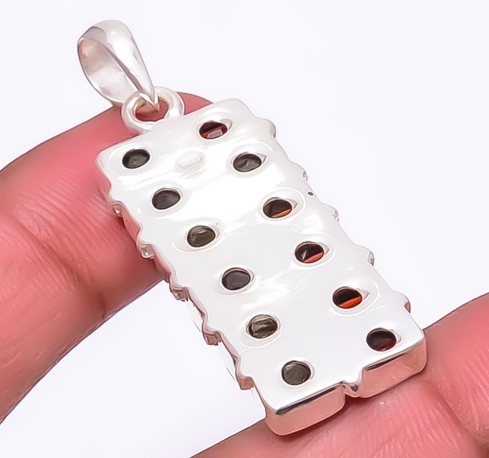 Garnet – Mozambique Handmade 925 Sterling Silver Pendant 1.95″ P1740-75