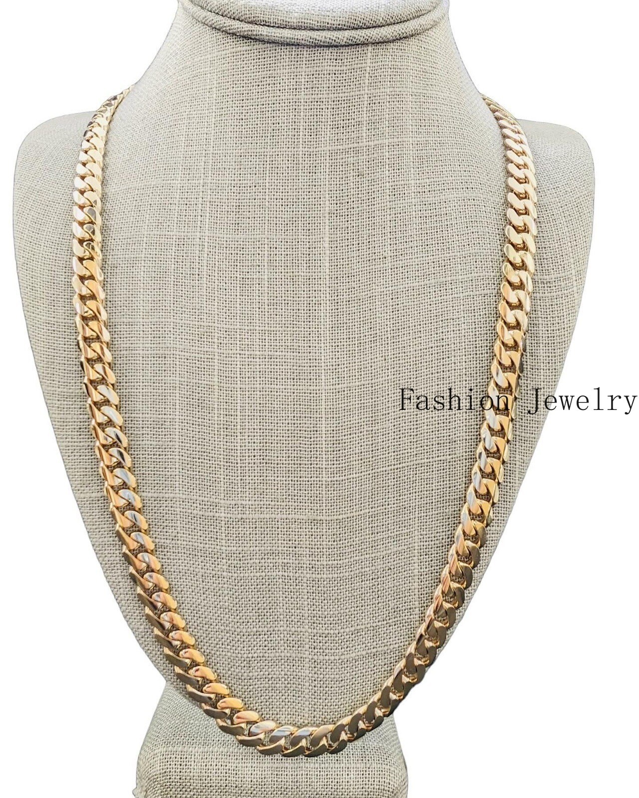 14k Solid Real Yellow Gold Miami Cuban Curb Link Chain 7mm 24″ Necklace Box Lock