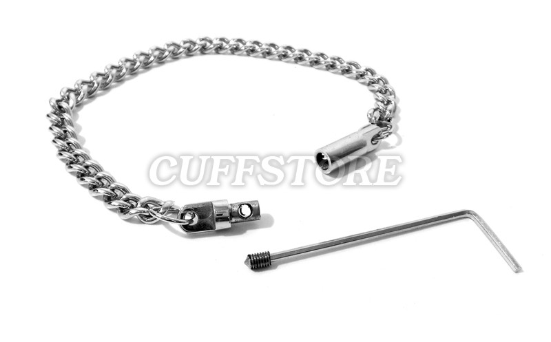 6.5″ Locking Wrist Cuff Chain Bracelet with Key – CuffStore