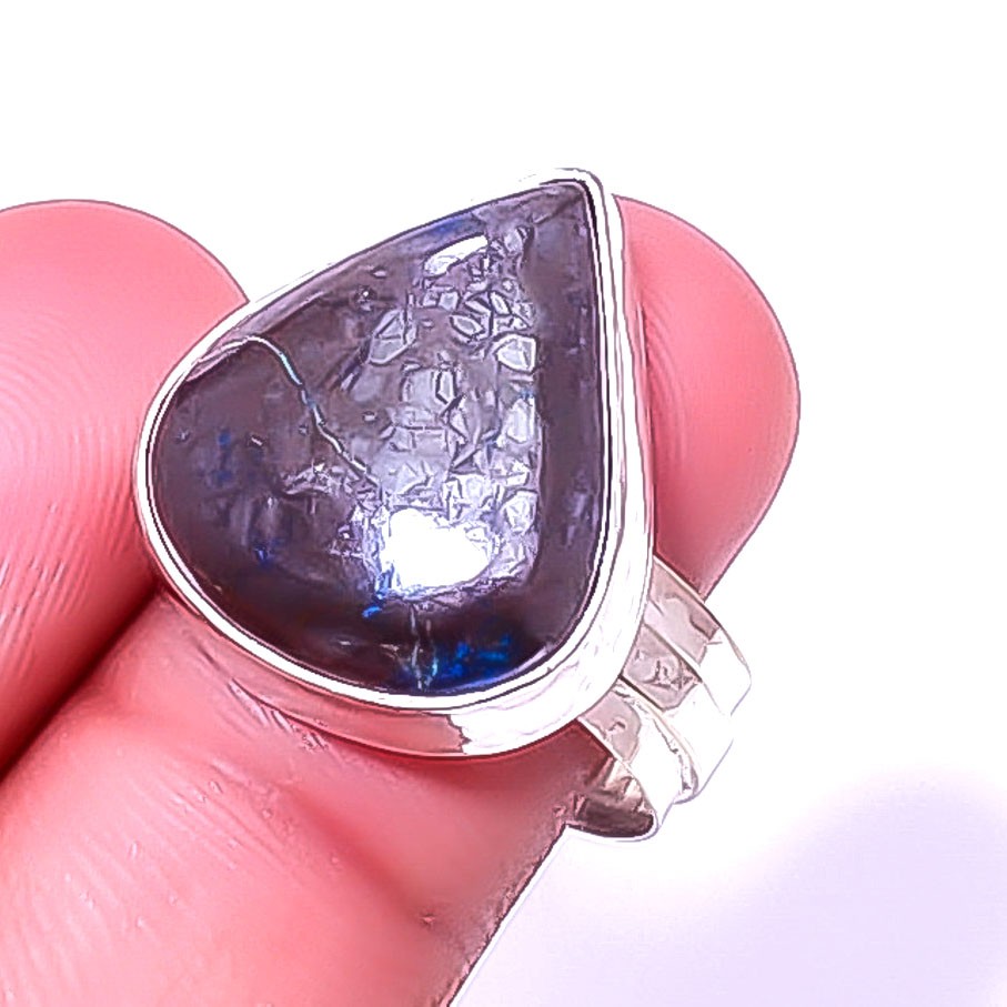 Azurite – Utah Handmade 925 Sterling Silver Jewelry Ring s.9 R6070-34