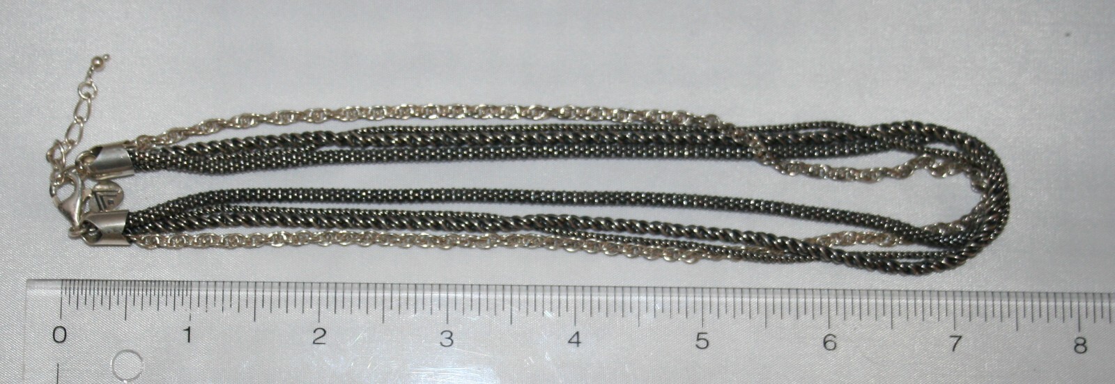 Silpada Sterling Silver Oxidized Four Strand Popcorn Rope Necklace N1719