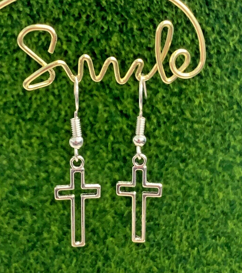 Cross Earring, Christmas Earring, Easter Earring, Cross Outline Earring, Jesus