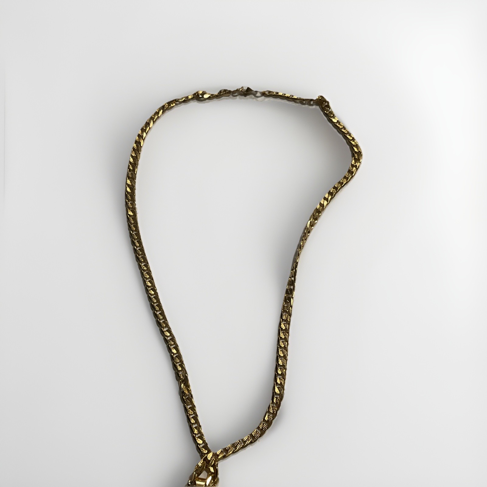 Chain golden – plate 18k stainless steel model cubana designing 24 inch