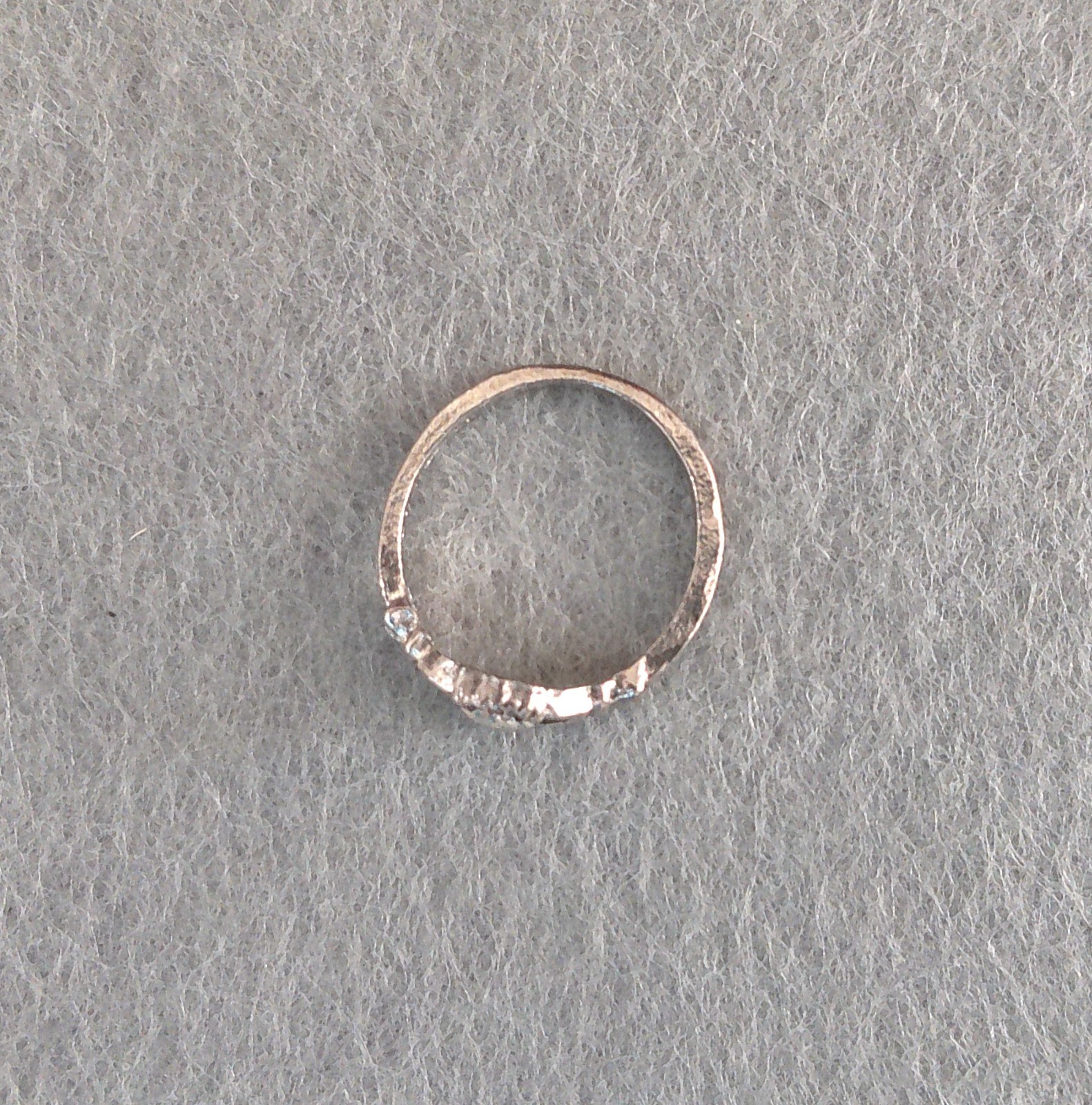 New Oxidized Silvertone Petite Claddagh Ring Size 5.5 Great for All Occasions