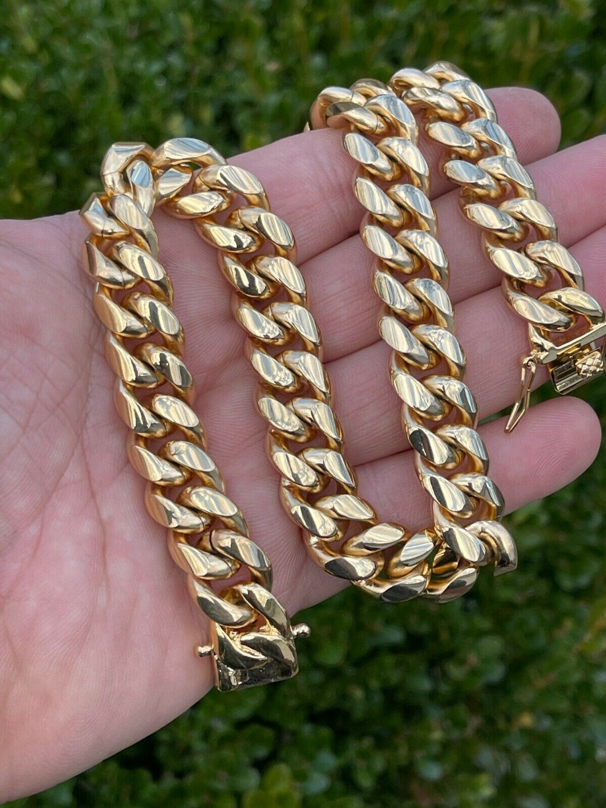 Miami Cuban CHOKER Chain Solid 18k Gold Plated Stainless Steel Unisex 18″ 20″