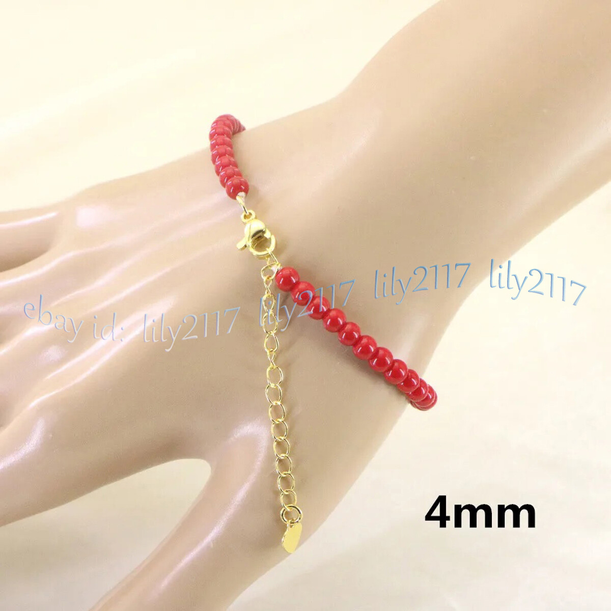 Natural Red Coral Gemstone Round Beads Bracelet 7.5” 4/6/8/10/12/14mm