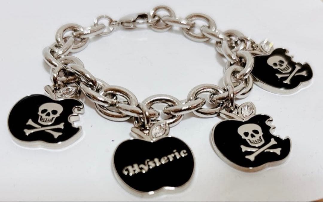 [Brand New Unused] Hysteric Glamour Bracelet Black & Silver Includes Accessories