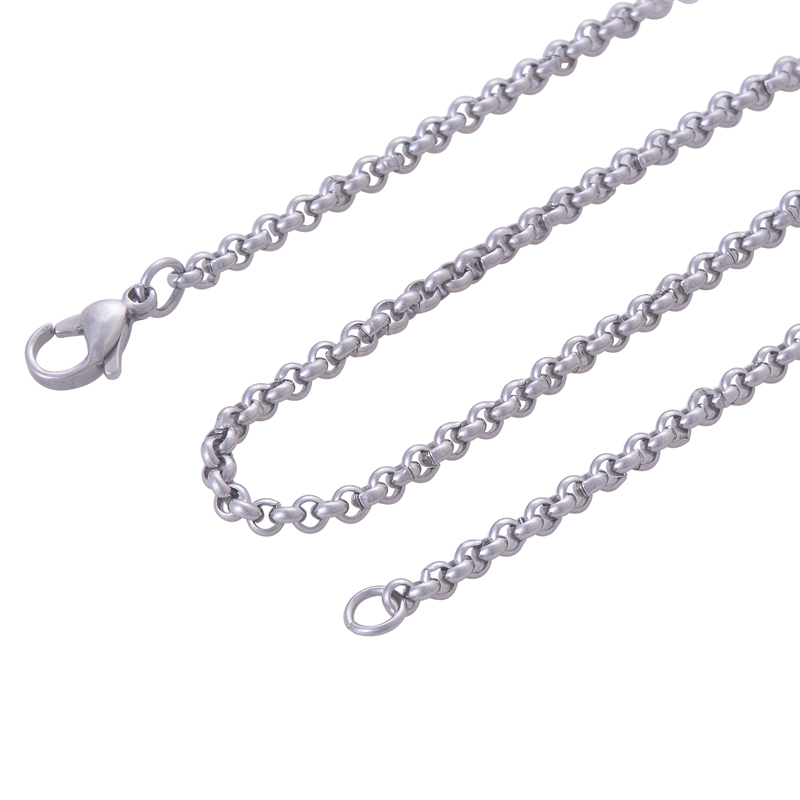 Stainless Steel 20 Inch(50 cm) 3mm Ball Tiny Rolo Neck Chain Necklace