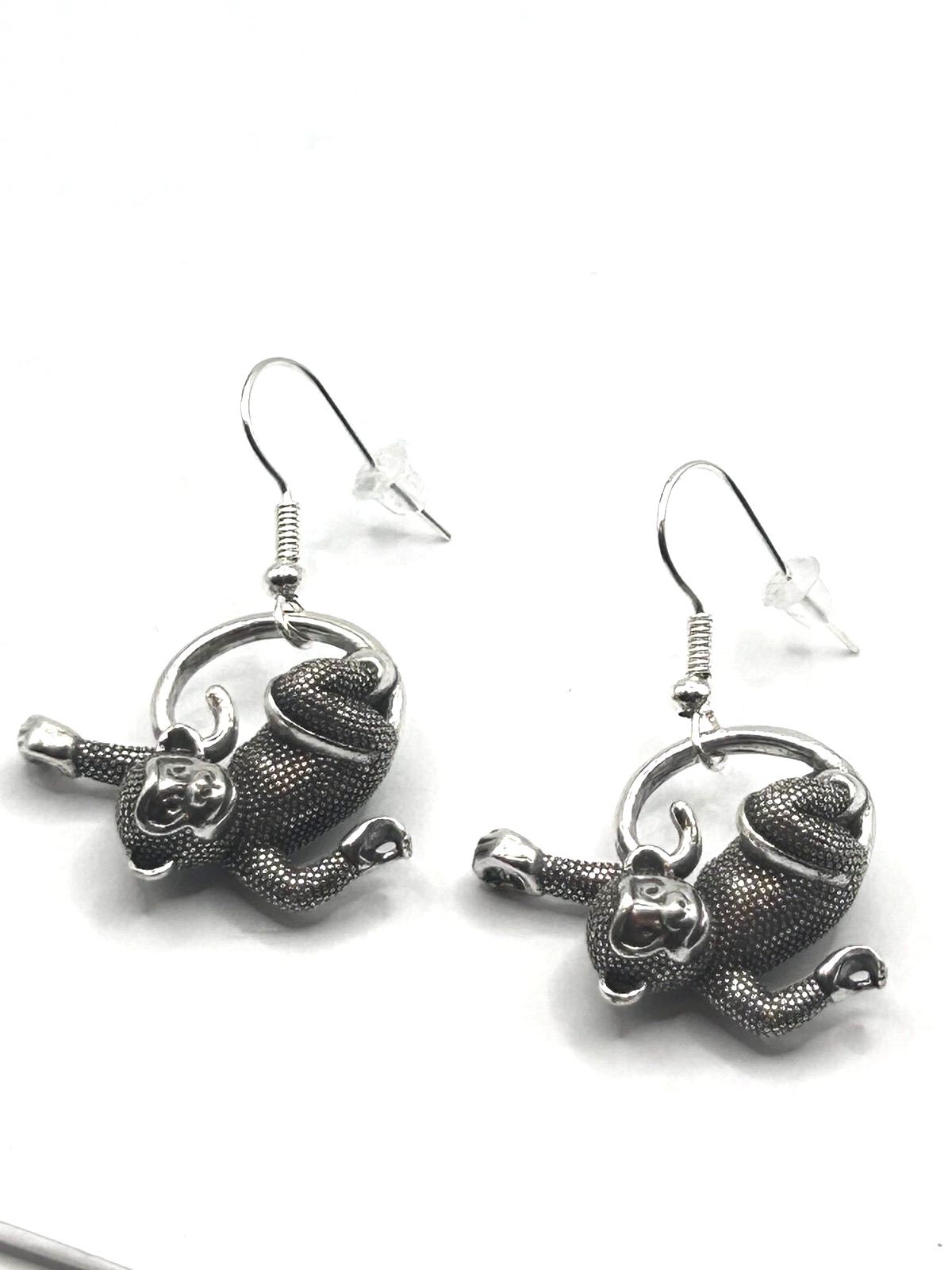 Brighton Monkeying Around custom french wire earrings hanging from tail NWOT