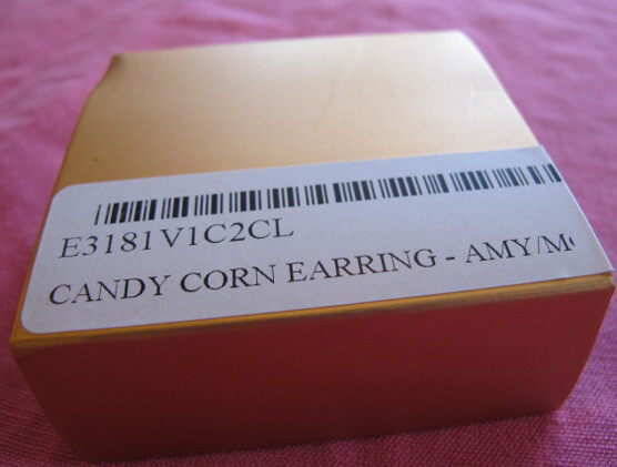 HEIDI DAUS® EARRINGS~REDUCED CLIPS “Candy Corn” PURPLE SWAROVSKI~NEW~NIB~FREE H