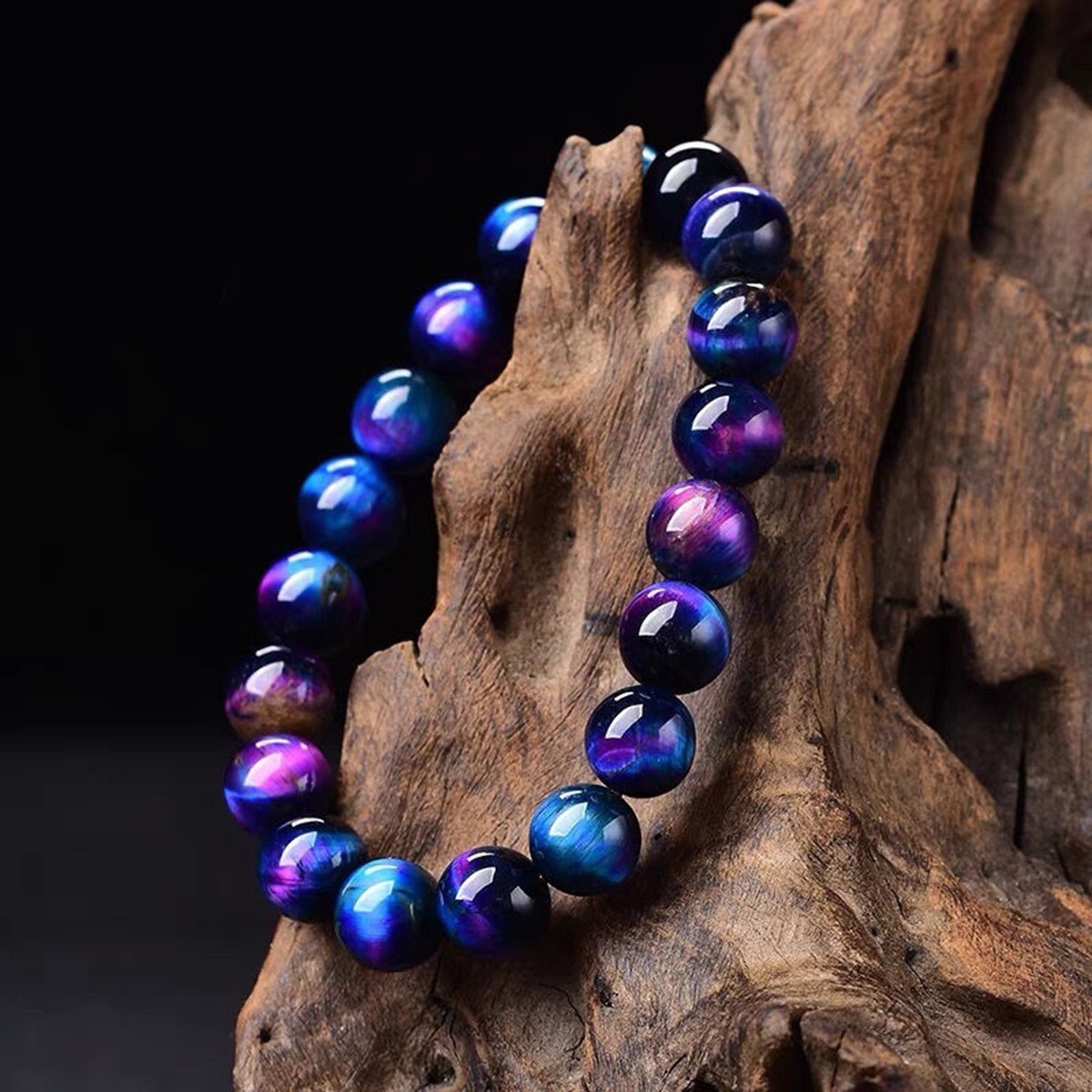 Handmade Natural Sugilite Elastic Stretch Bracelet – 8mm Round Gemstone Bead