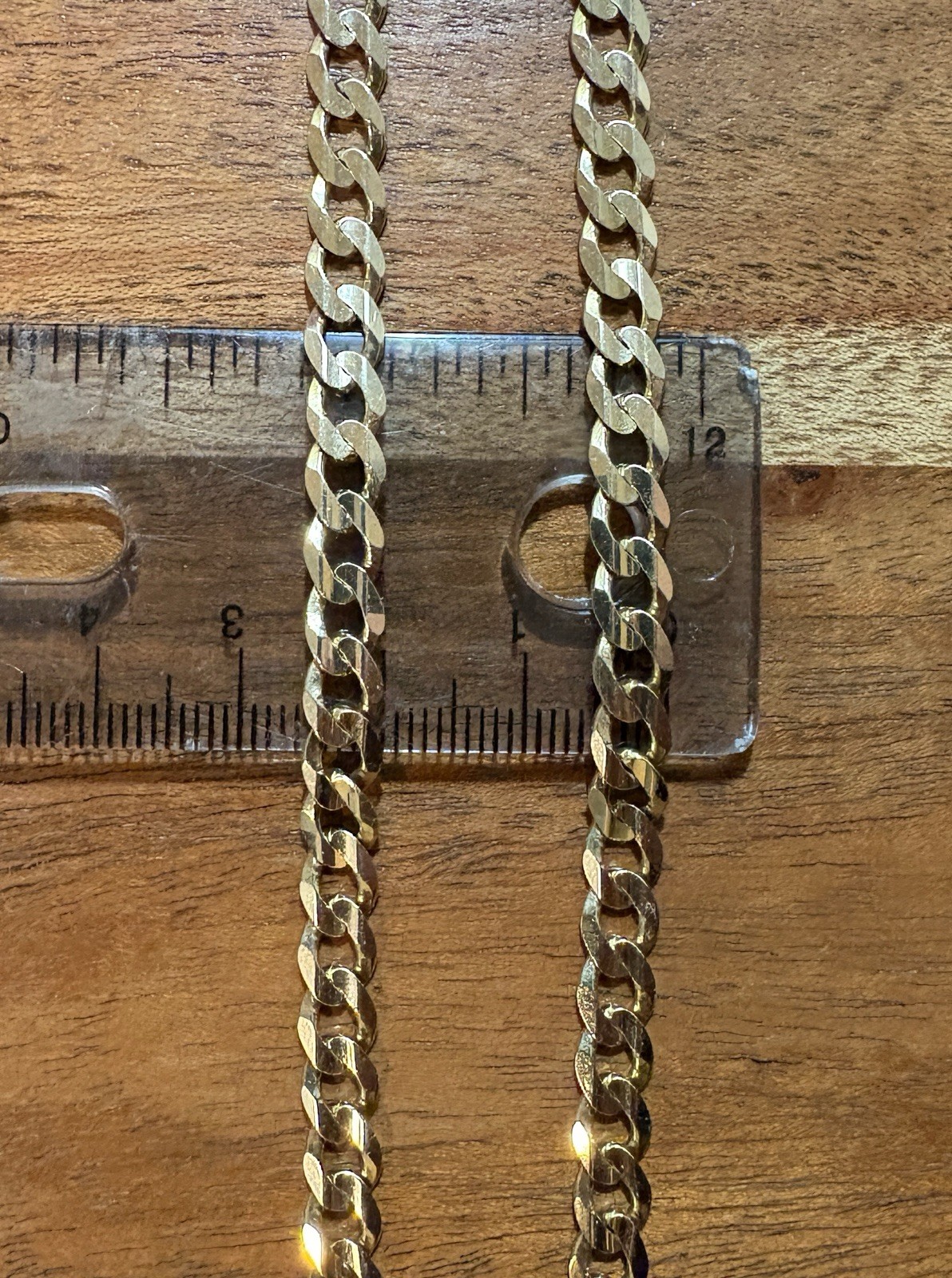 22’’ Solid 10K Gold Curb Link Chain Necklace, Turkey Marked, 21.5 grams