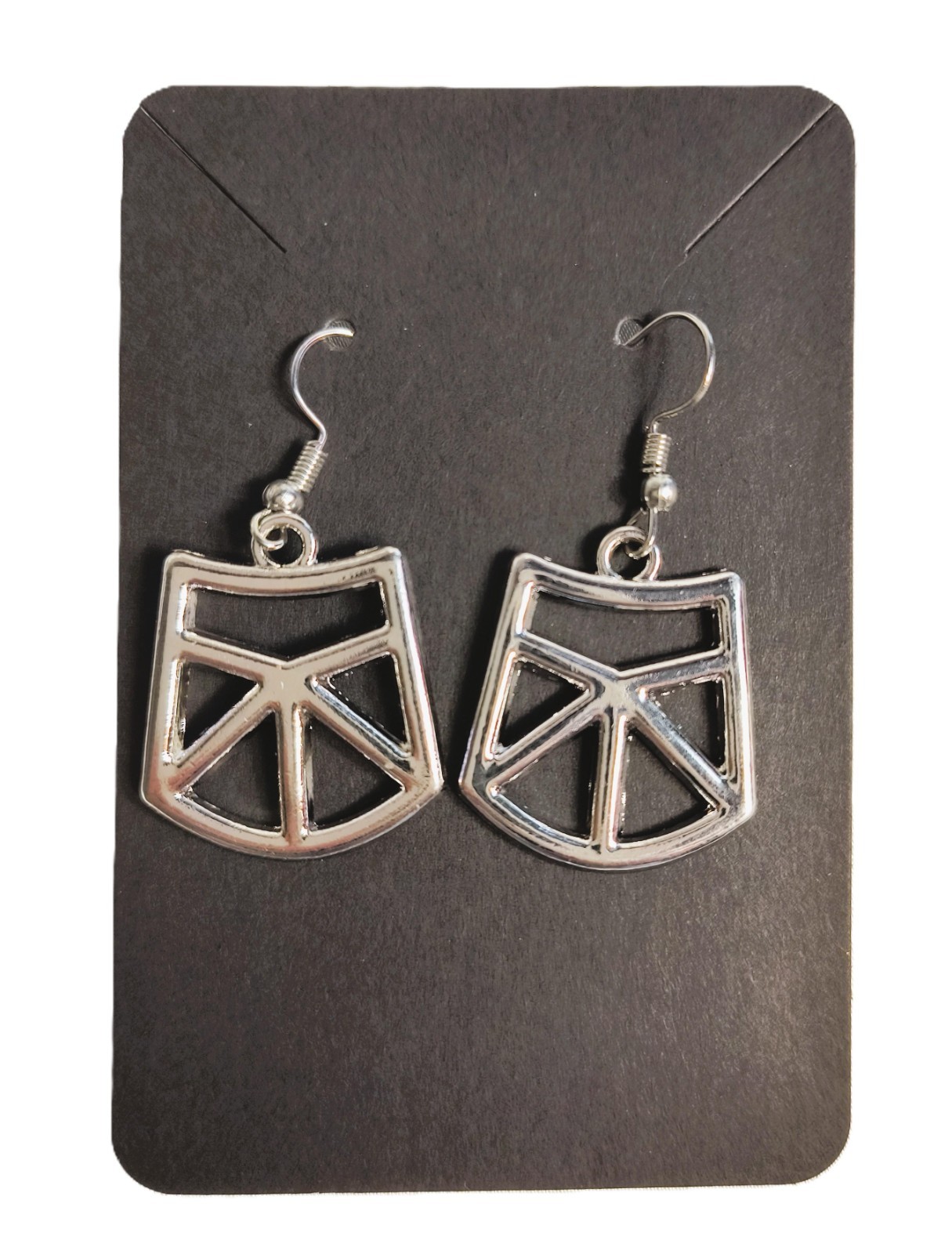 Women’s Dangle/Drop Earrings Silvertone Geometric Shape Hook Closure
