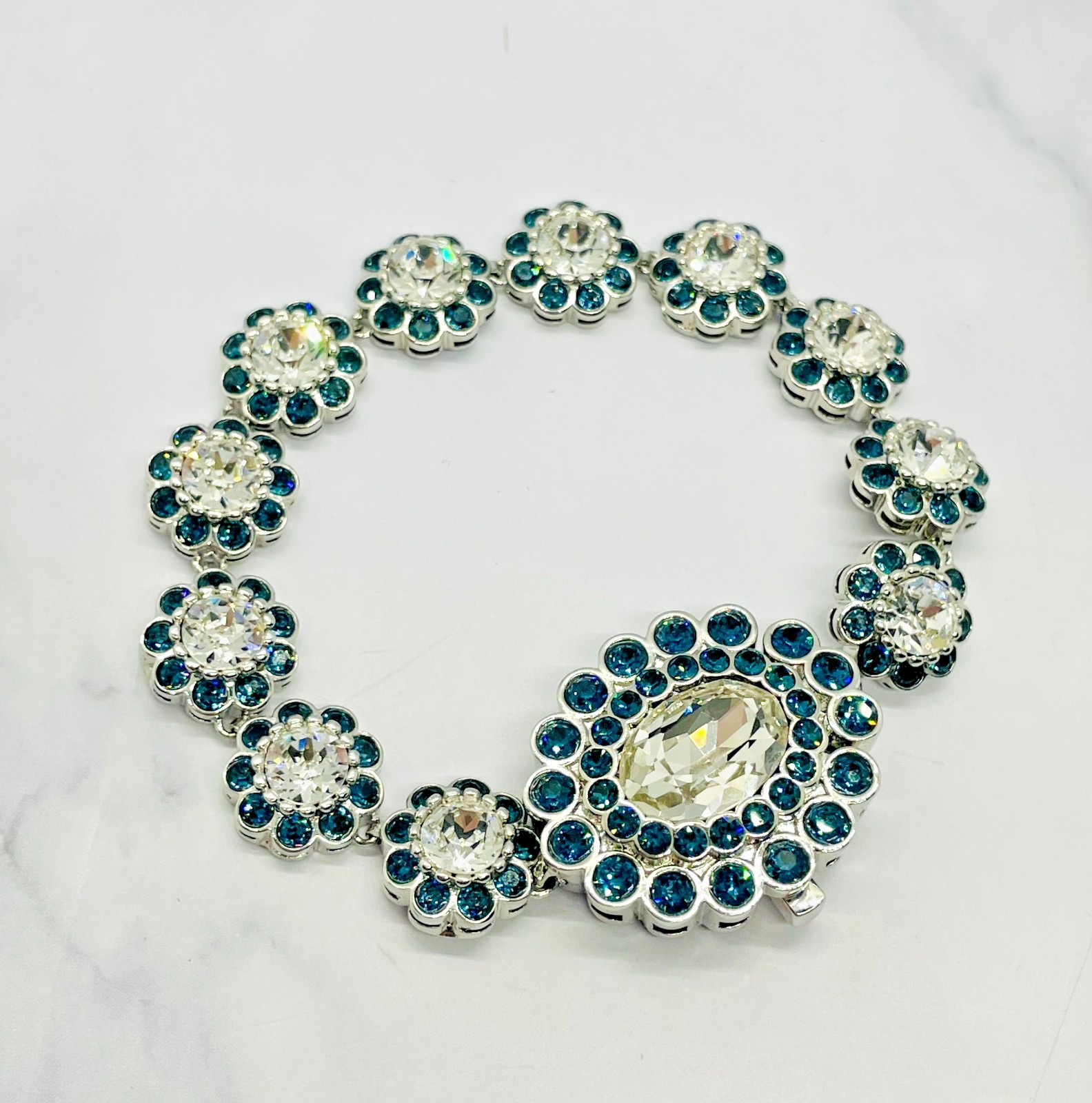 MIU MIU Blue Rhinestone Bracelet – Pre owned / MA5982