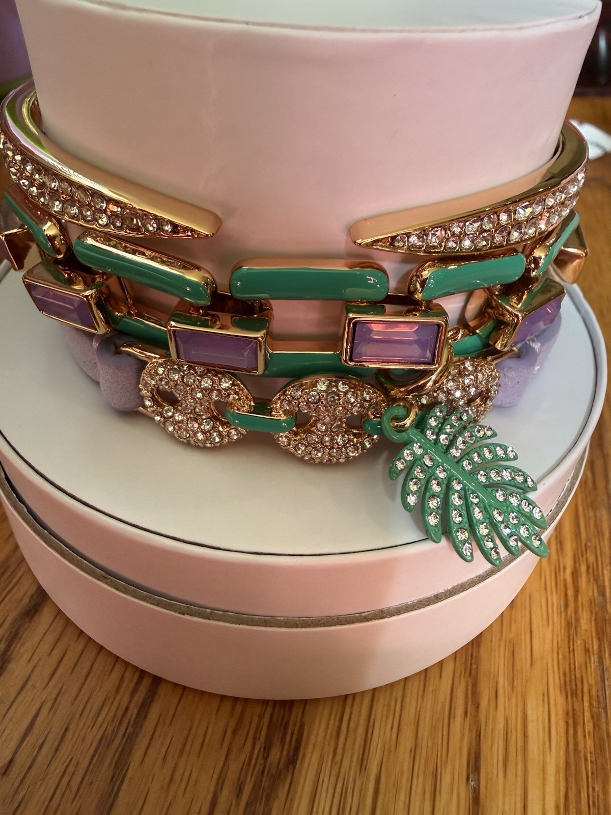 Bomb party Summer Stacks ’26 Emerald Eden Gold Plated Removable Charms BP
